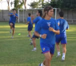 Leandro, durante el entrenamiento. Foto: Vicent Cucarella / Las Provincias